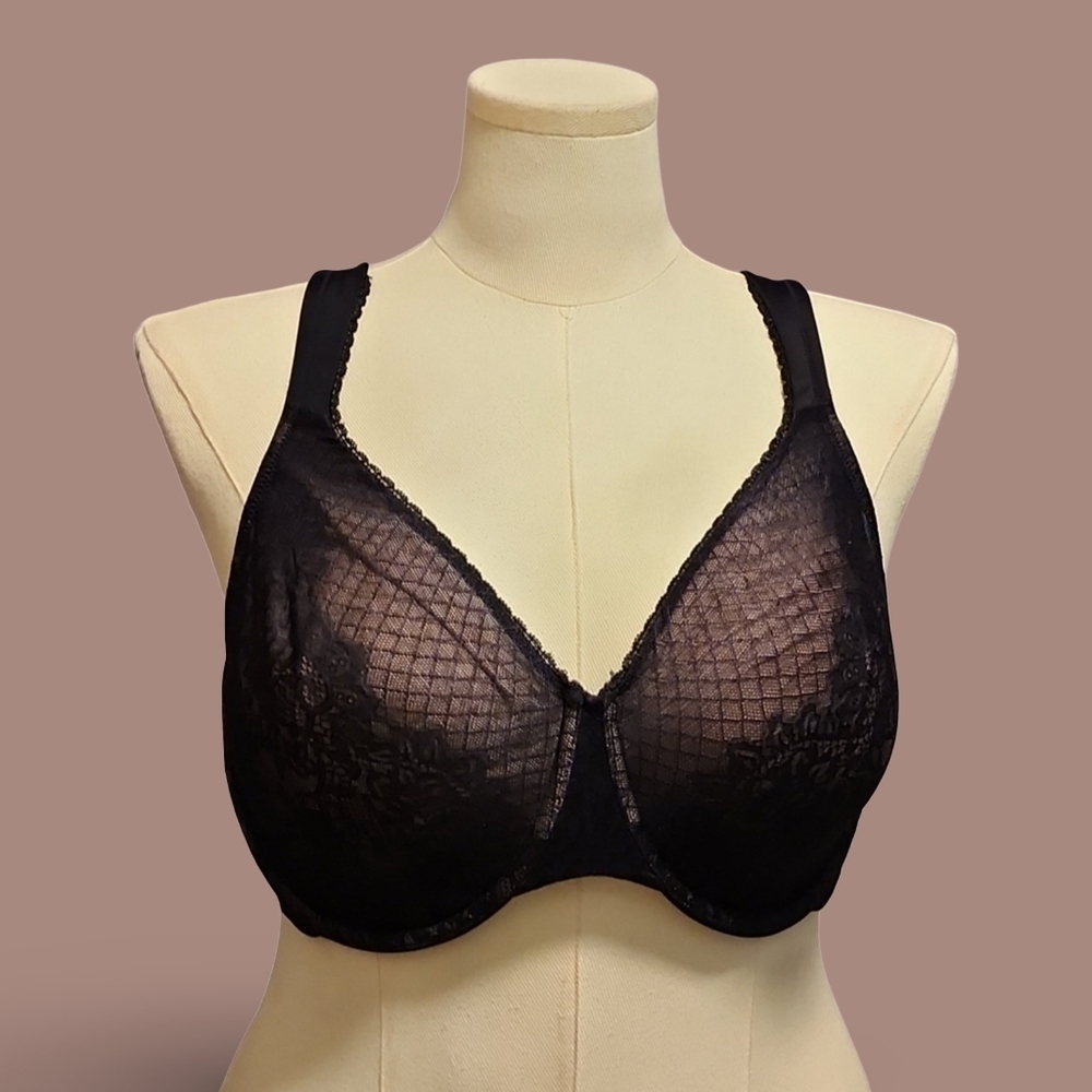 Curvation Lift Shape Full-Figure Lace Bra sz 44D sexy lace goth style whimsigoth